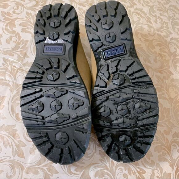 Women’s Lands End Moc Clogs Shoes Tan Suede Leather Sz 9 NWOT Gorgeous - Picture 4 of 4